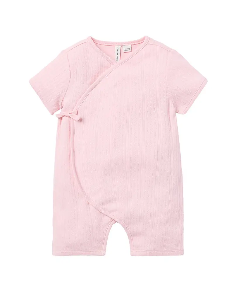 Janie And Jack Baby Pointelle Wrap Romper 1