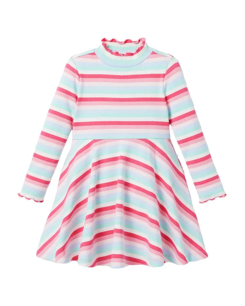 Janie And Jack Striped Ribbed Dress 1