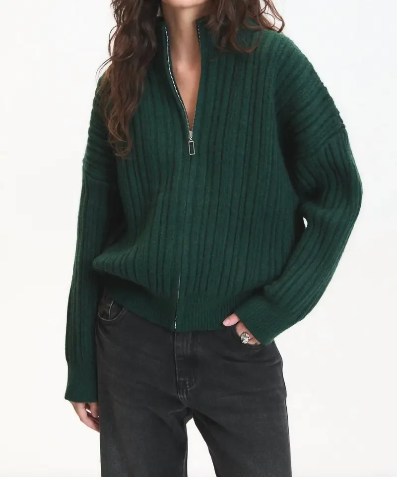 Jasper Sweater In Bottle Green 1