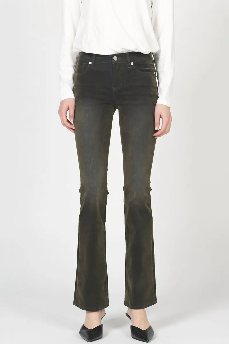 Jaxtyn Bootcut Jean In Olive 1
