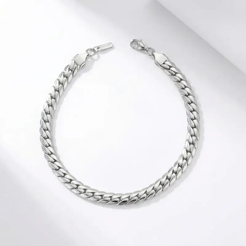 Jean 8Mm Anklet Silver Plated 10" Length 1