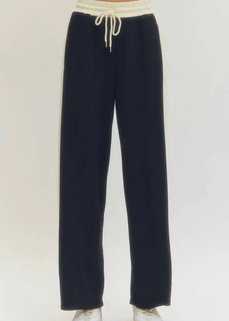 Jen Wide Leg Pants In Black 1