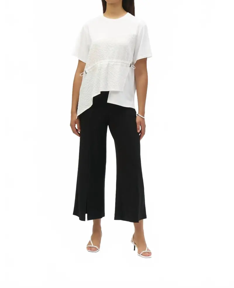 Jersey Bungee Top In White 1