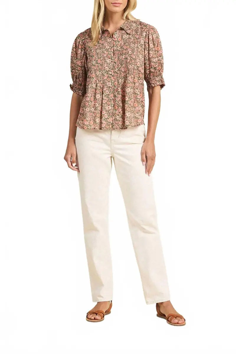 Jess Soft Cotton Voile Blouse In Marigold Mistral 1