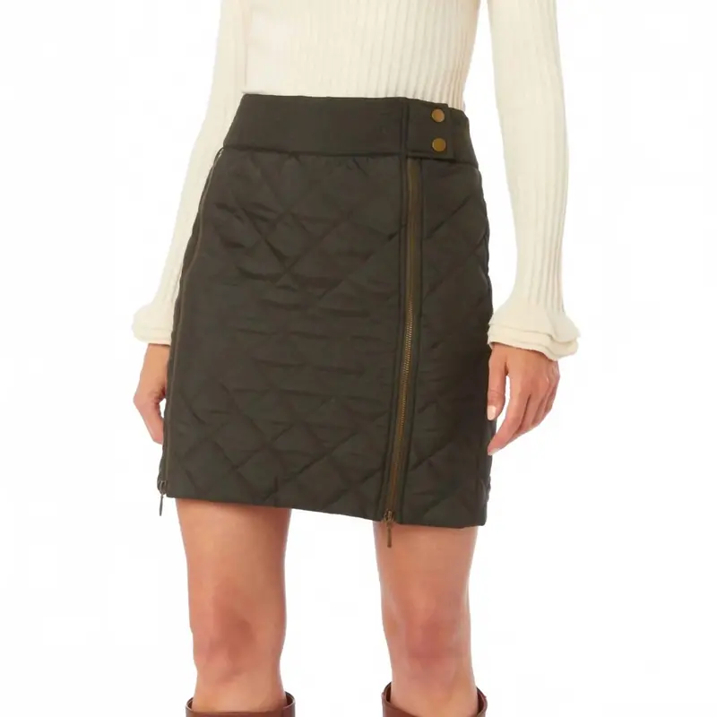 Jette Quilted Skirt In Army 1