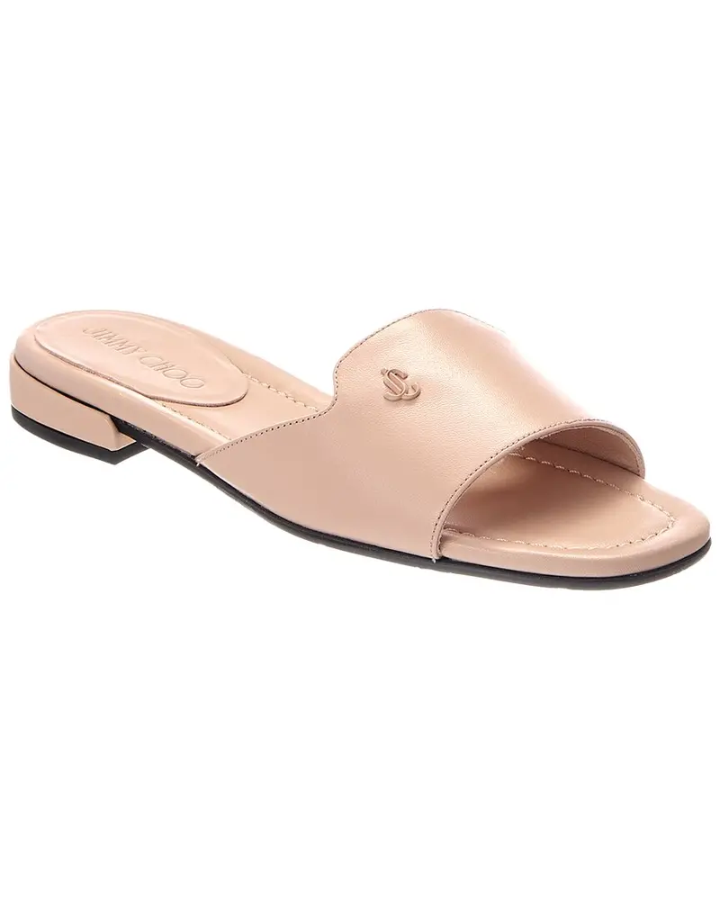 Jimmy Choo Dina Leather Flat Sandal 1