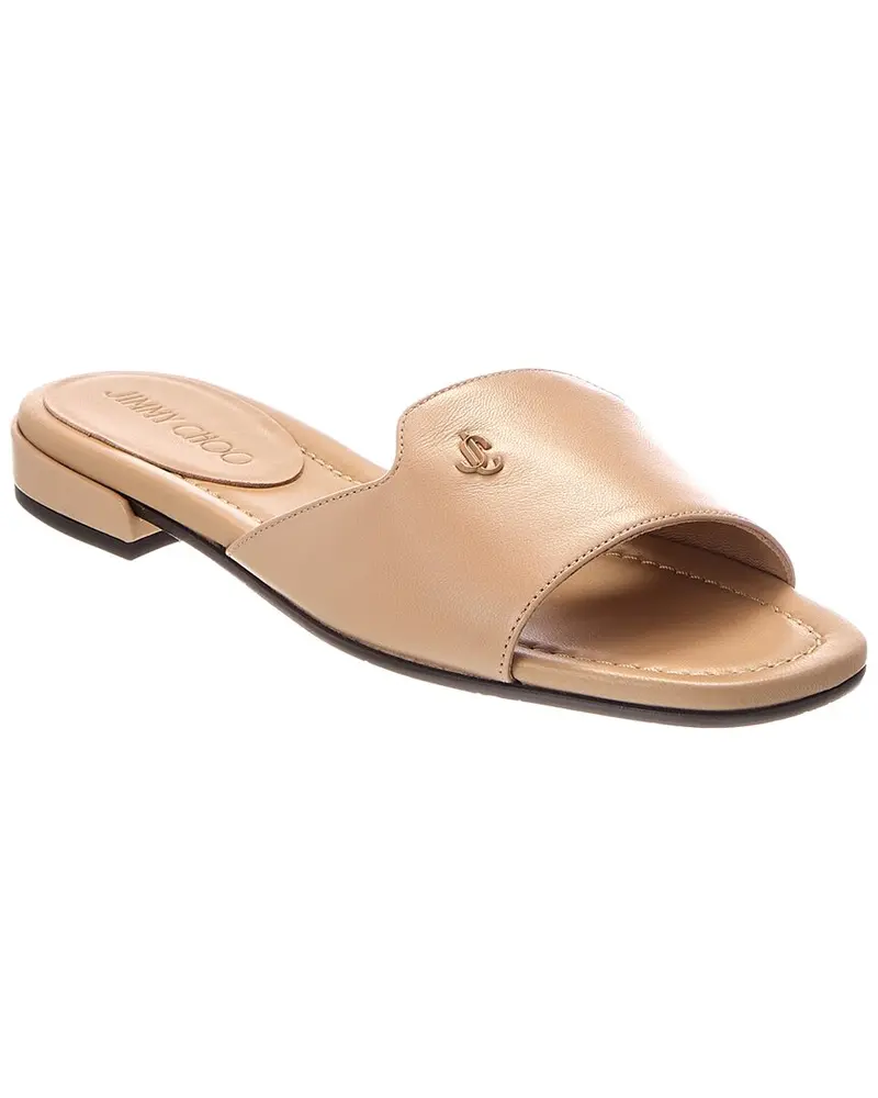 Jimmy Choo Dina Leather Flat Sandal 1