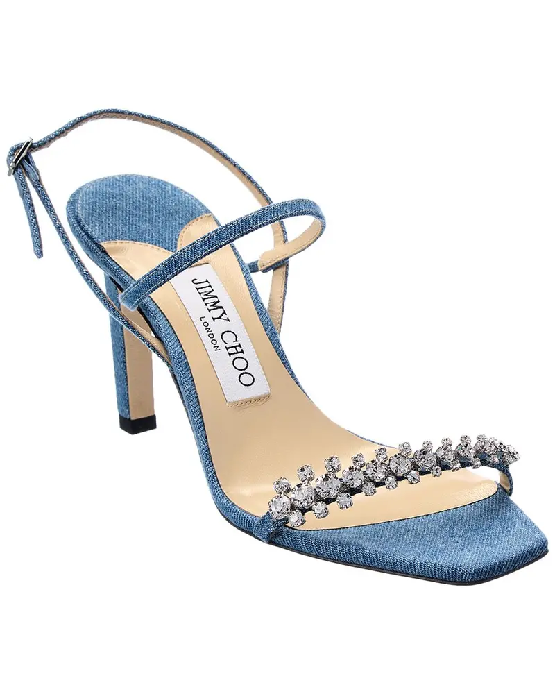 Jimmy Choo Meira 85 Denim Sandal 1