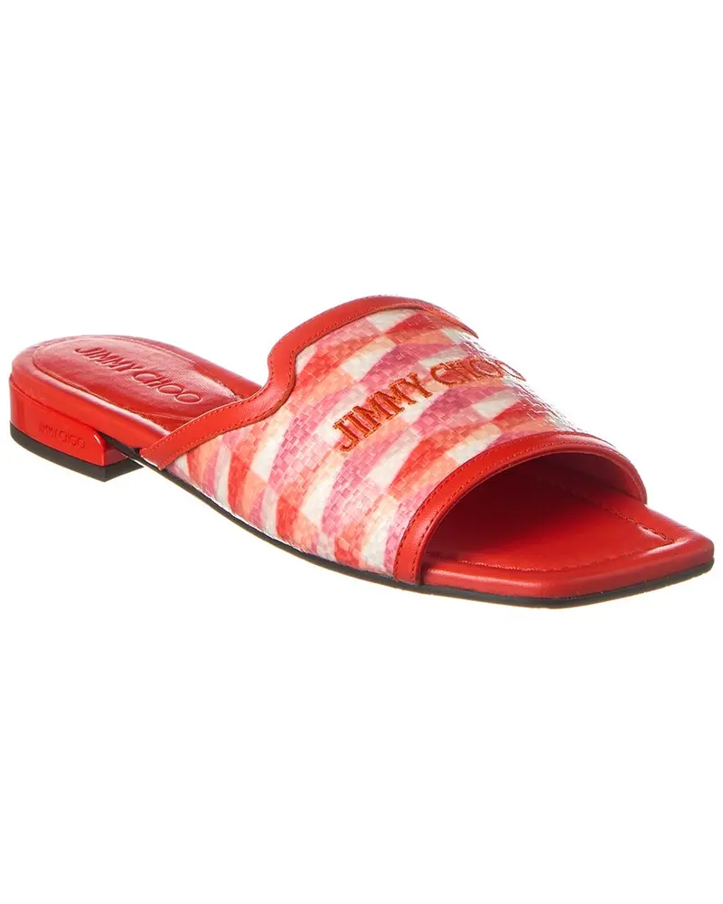 Jimmy Choo Nako Woven & Leather Flat 1