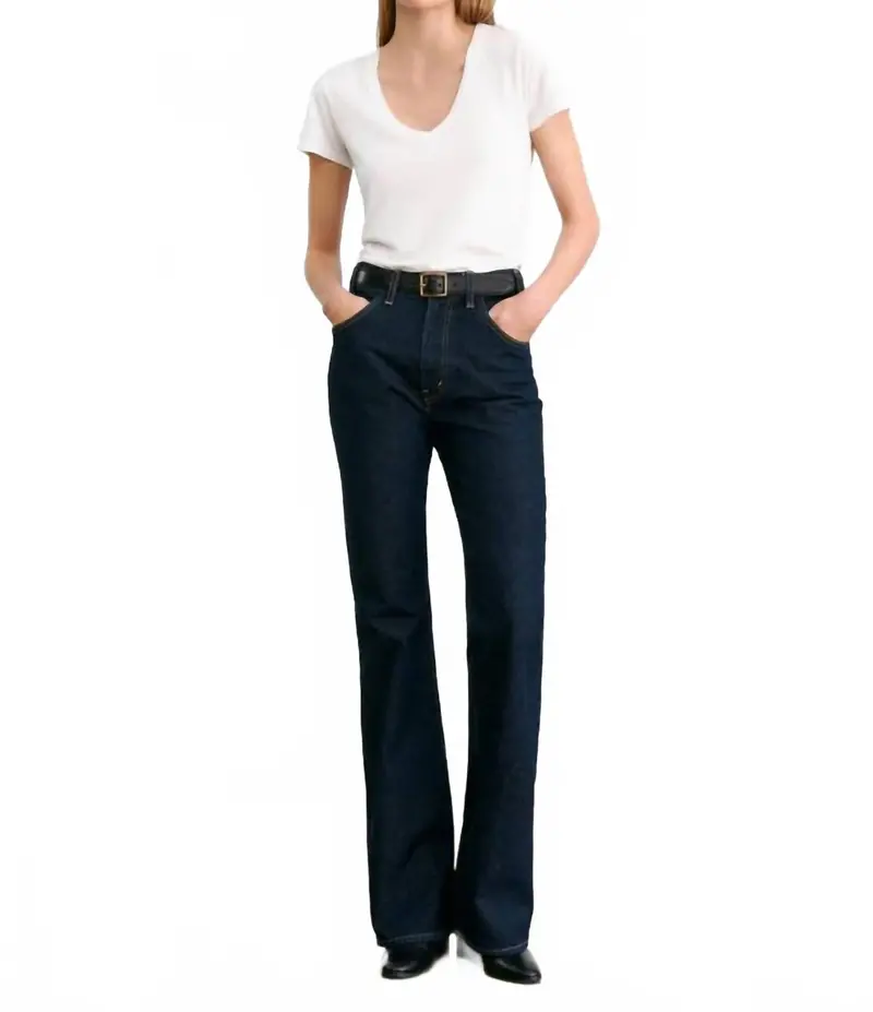 Joan High Rise Straight Leg Jeans In Indigo Rinse 1