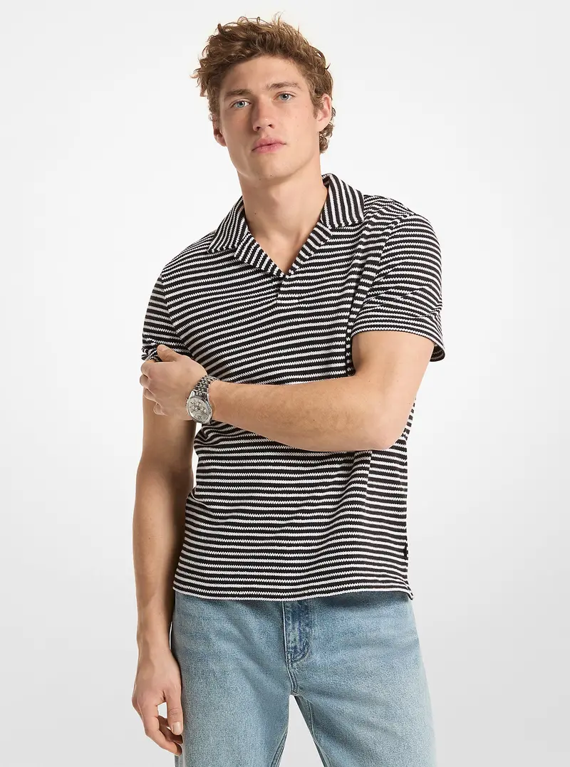 Johnny Striped Jacquard Polo Shirt 1