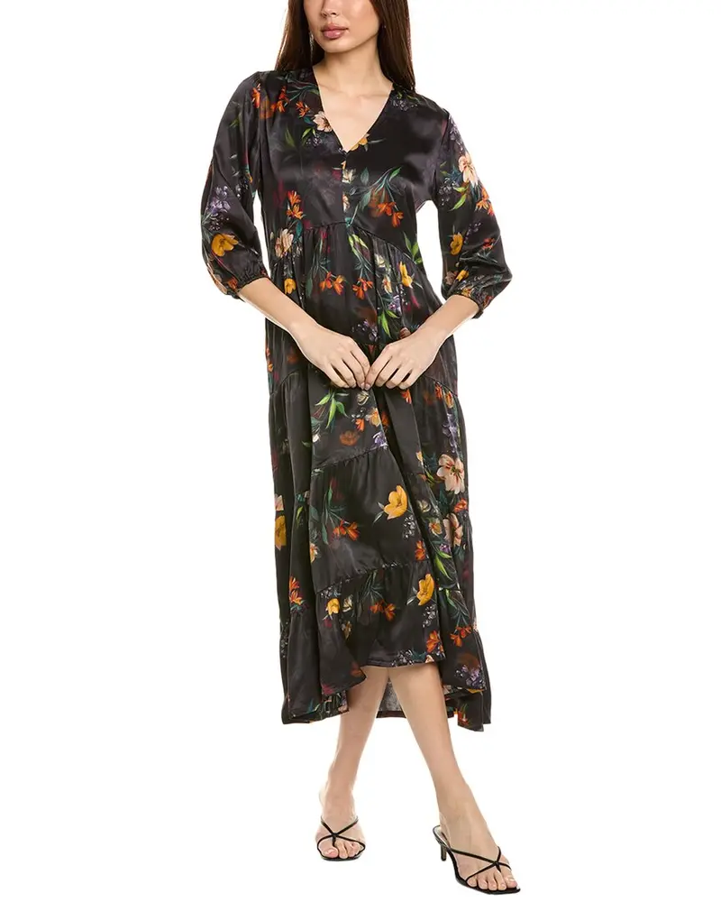 Johnny Was Bishop Sleeve Midi Dress 1