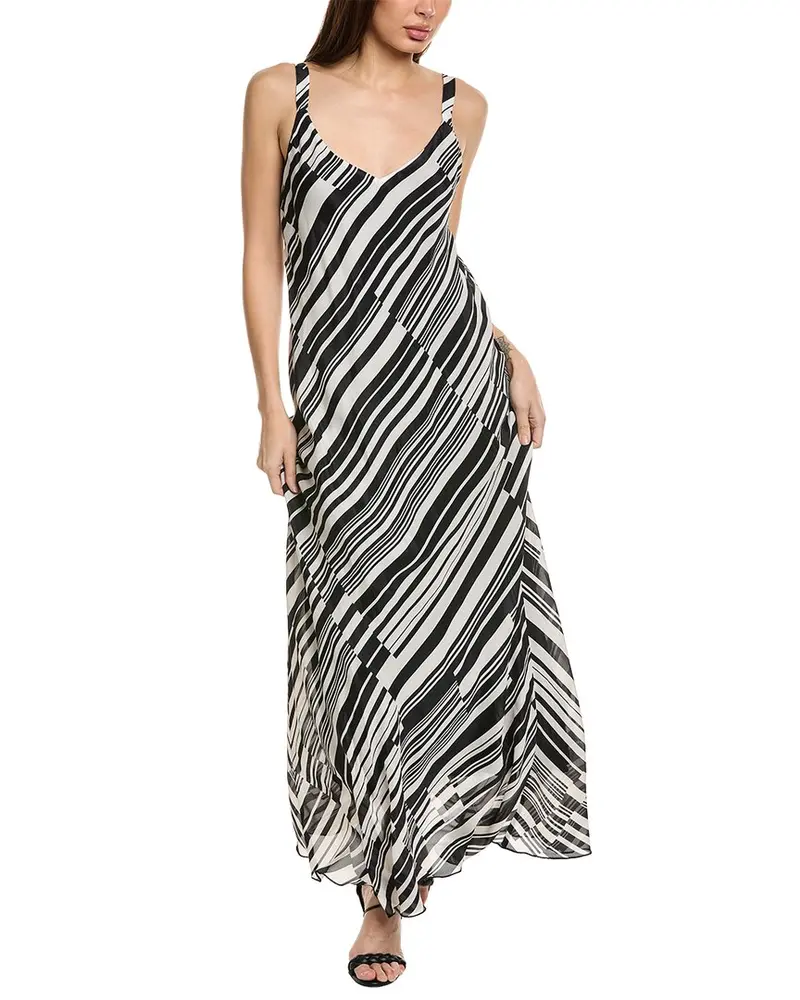 Johnny Was Normania Bias Silk-Blend Maxi Dress 1