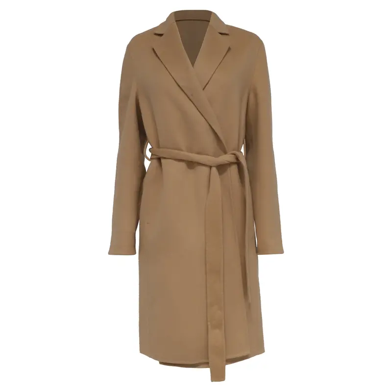 Joseph Cenda Belted Coat In Beige Wool 1