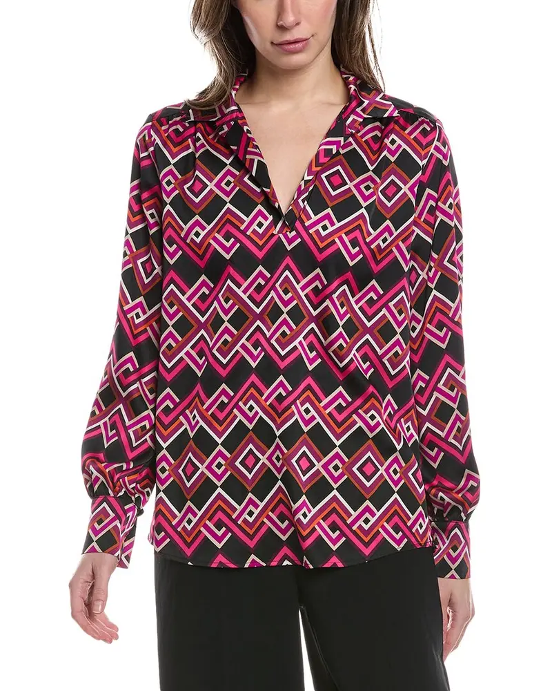 Joseph Ribkoff Open Collar Blouse 1