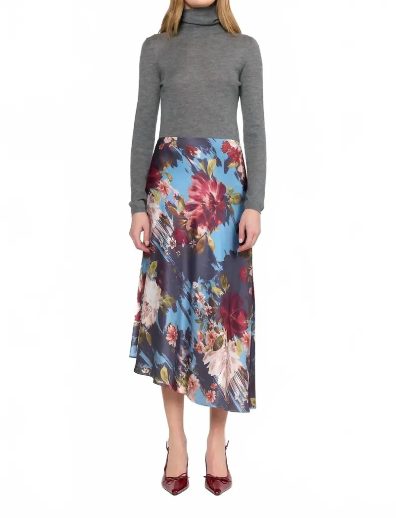 Josie Midi Skirt In Sky Garden 1
