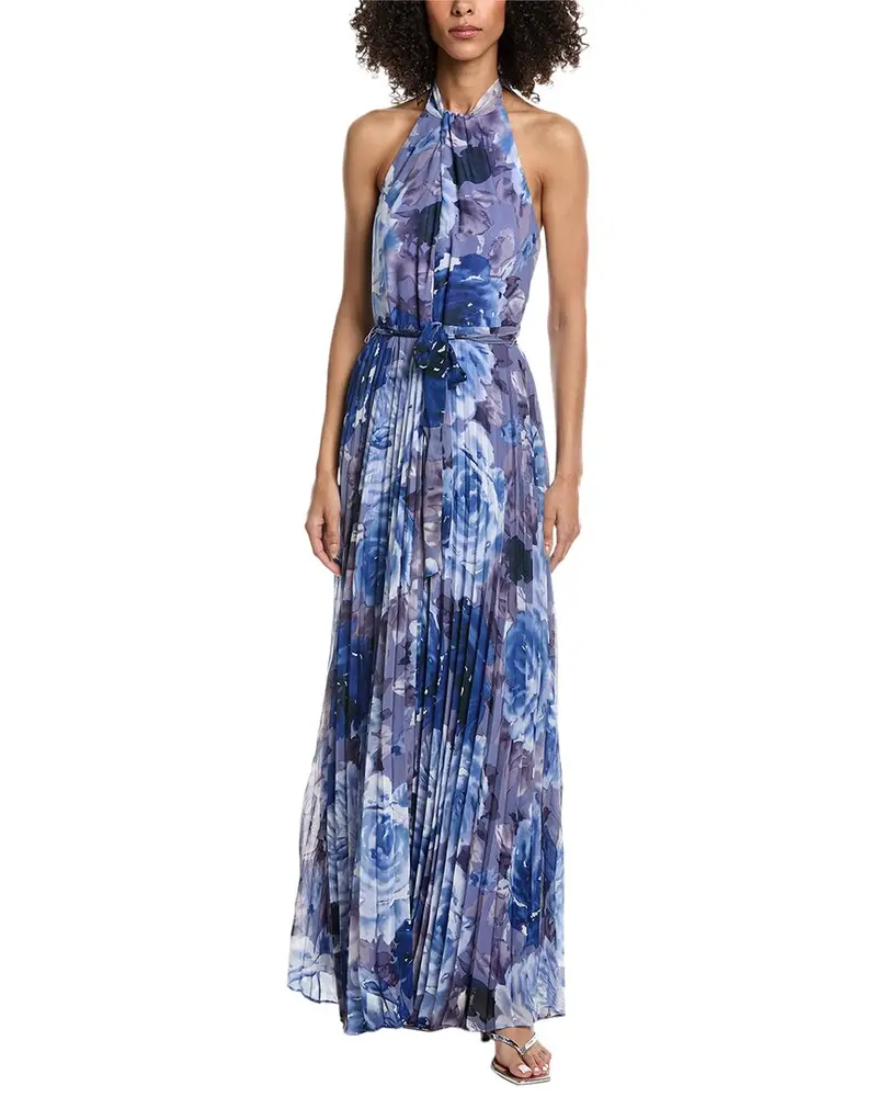 Julia Jordan Pleated Chiffon Maxi Dress 1