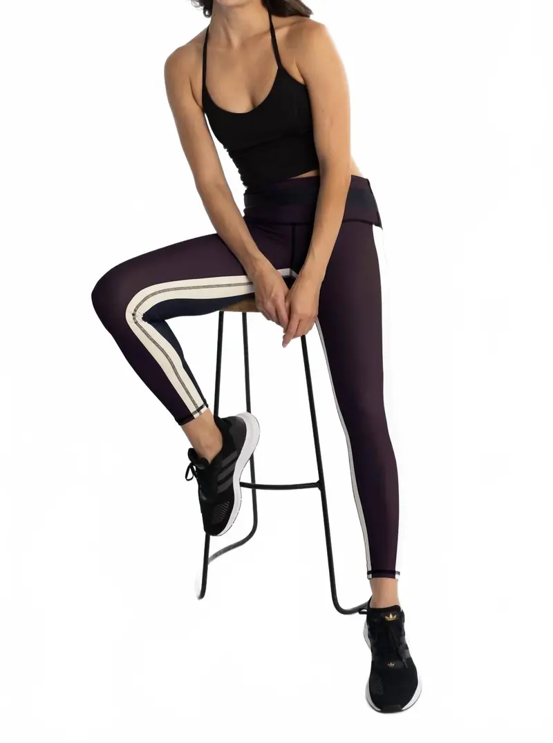 Jump Track Leggings In Teddy Bear Brown/Black 1