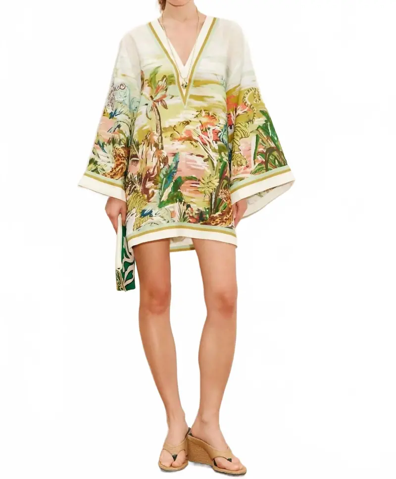 Jungle Boogie Mini Dress In Multi 1