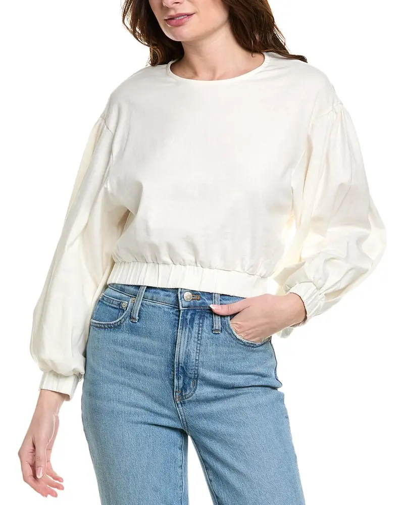 Just Bee Queen Whitney Linen-Blend Top 1