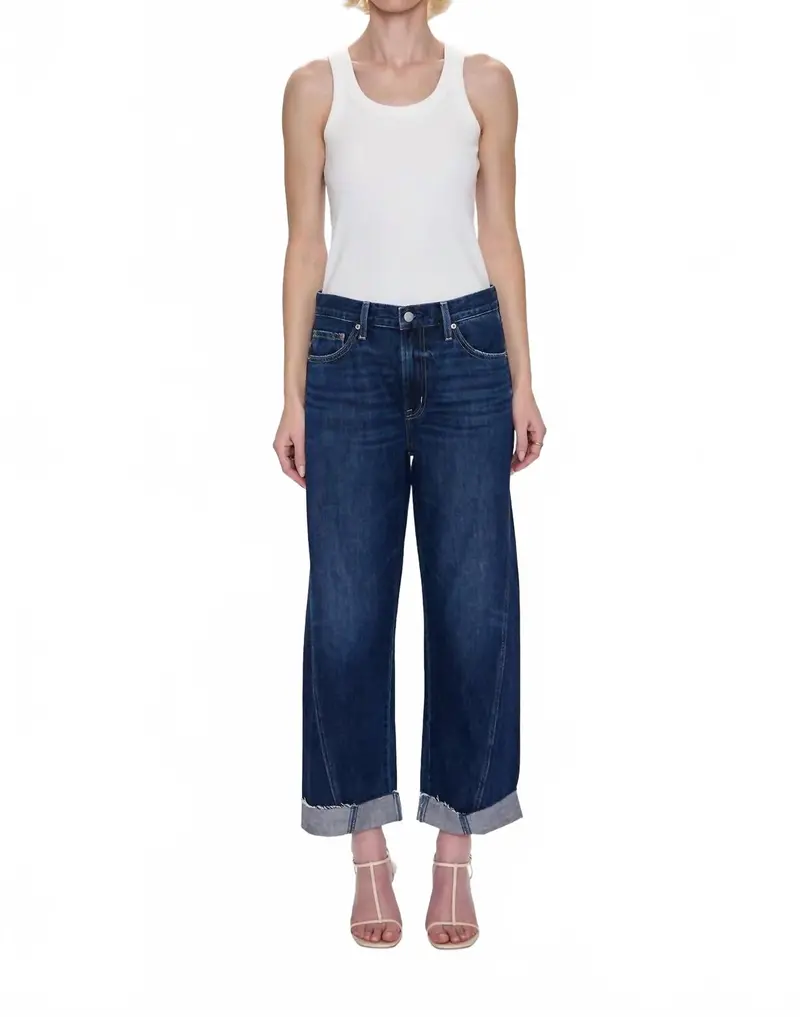 Kacey Mid Rise Cuffed Hem Jeans In Cultivate 1