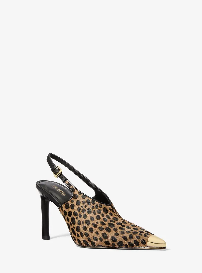 Kasia Cheetah Print Calf Hair Slingback Pump 1