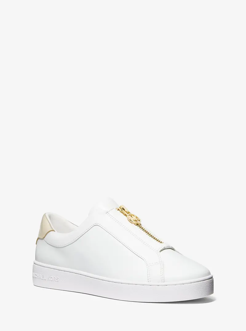 Keaton Leather Zip-Up Sneaker 1
