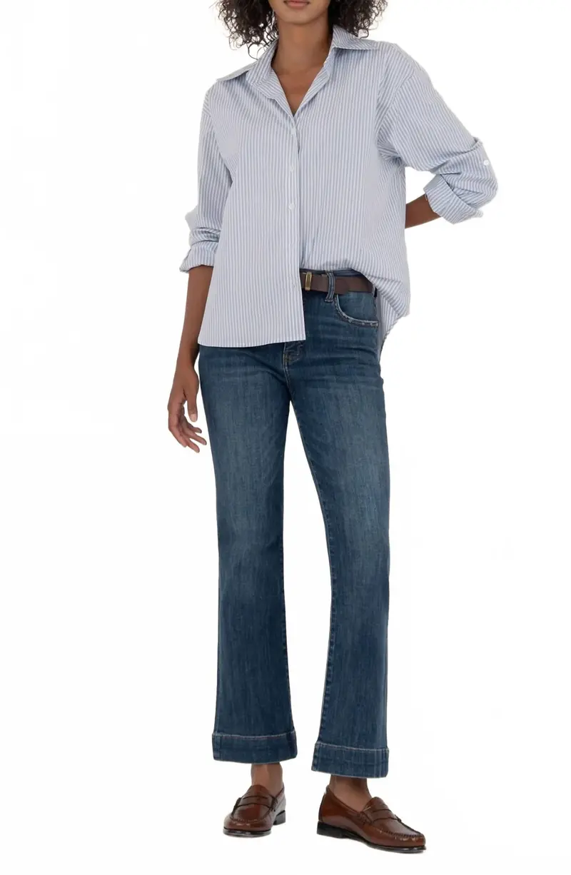 Kelsey High Rise Ankle Flare Jeans In Vibrant Wash 1