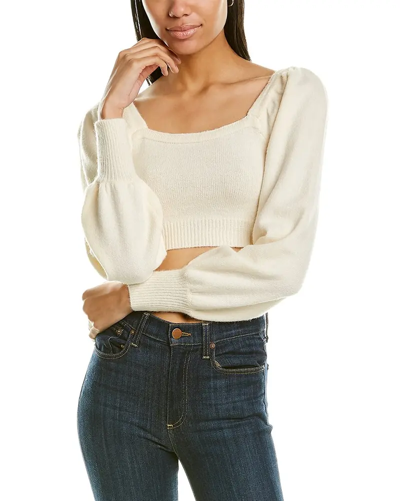 Kerrick Cropped Knit Sweater 1