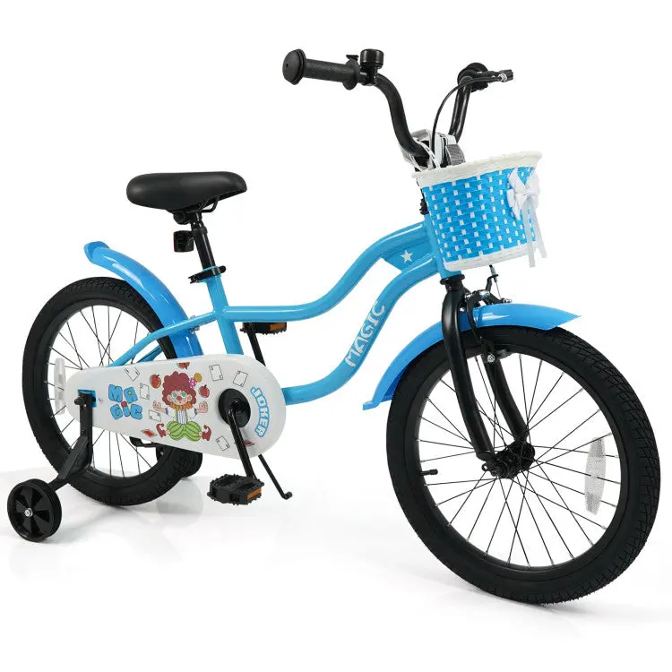 Kids Bike With Training Wheels And Basket 1