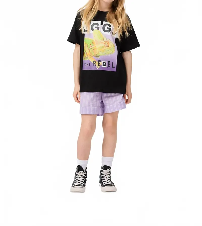 Kid's Oggy Riley Short Sleeve Tee In Black 1