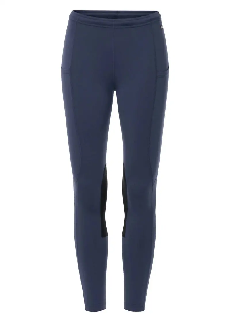 Kid's Performance Knee Patch Tight With Pocket In Stormy Blue 1