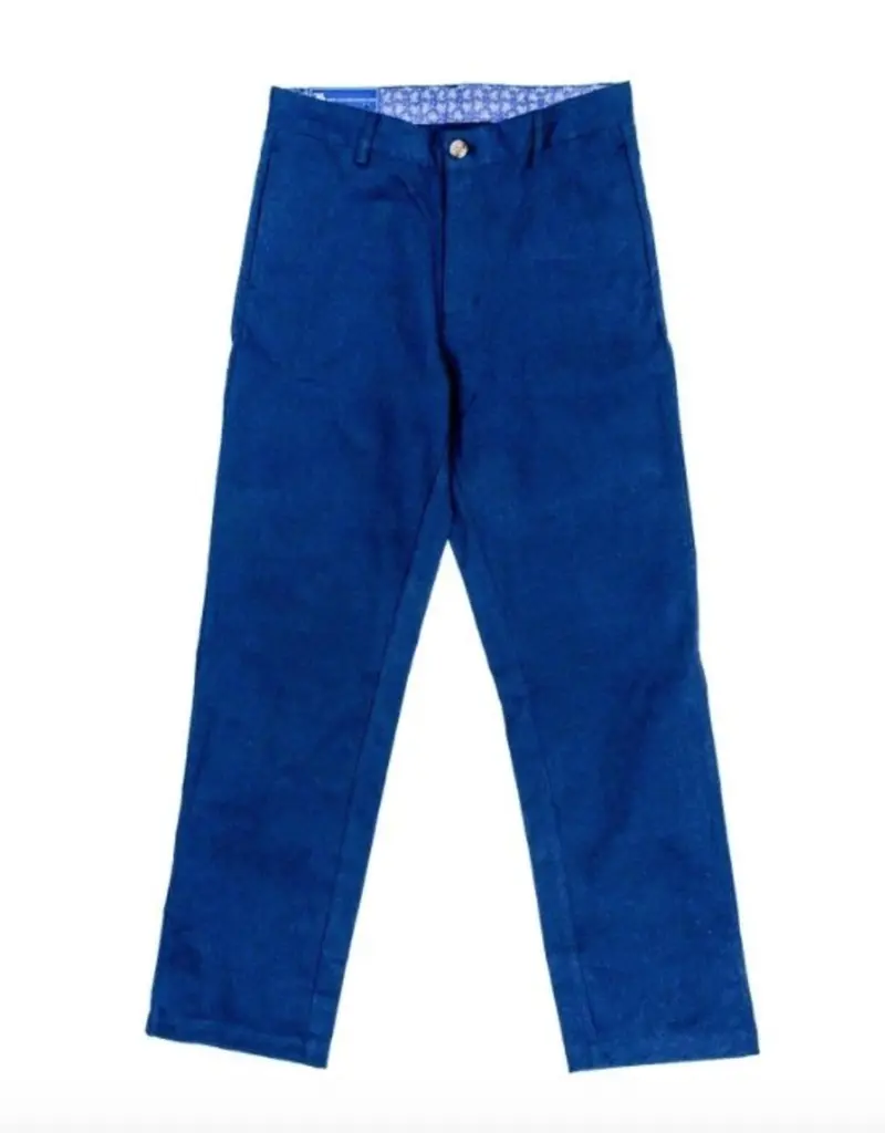Kid's Twill Pants In Blue 1