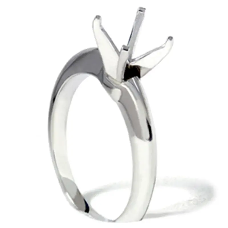 Knife Edge Solitaire Engagement Ring Setting Mount 14K Size Selectable 1
