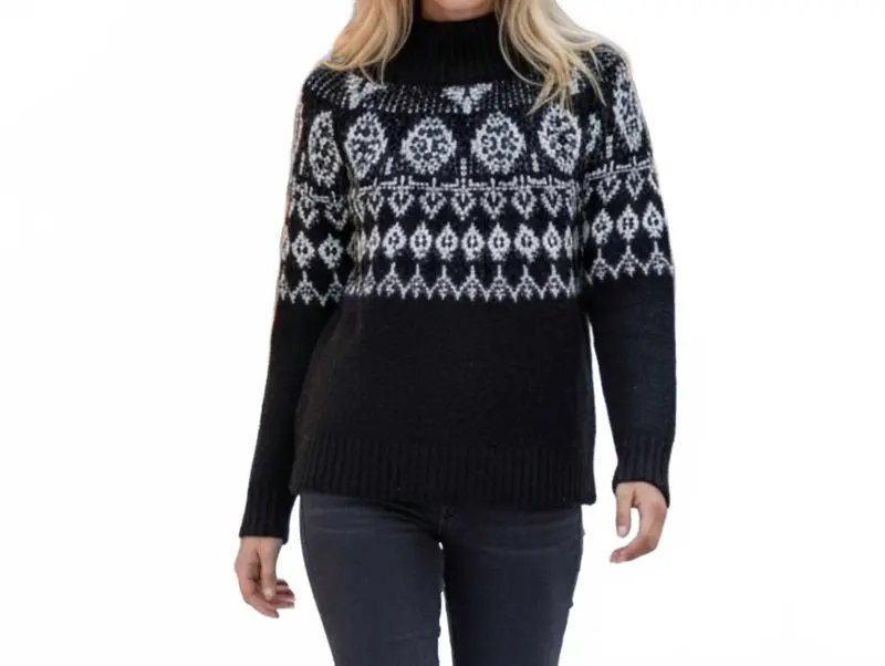 Knit Sweater In Black And White 1