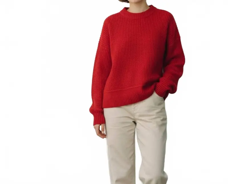 Knit Sweater In Red 1