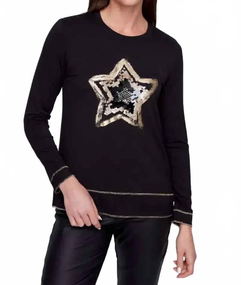 Knit T-Shirt In Black 1