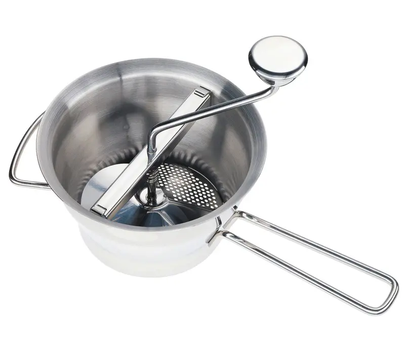 Küchenprofi Stainless Steel Food Mill, Large, 18/10 Stainless Steel, 4 Interchangeable Discs, Strainer For Sauce 1