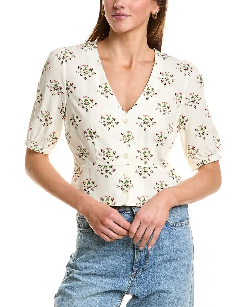 Kule Button Cropped Blouse 1