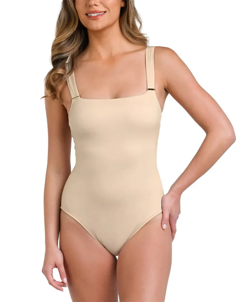La Blanca Luxe Square Neck One-Piece 1