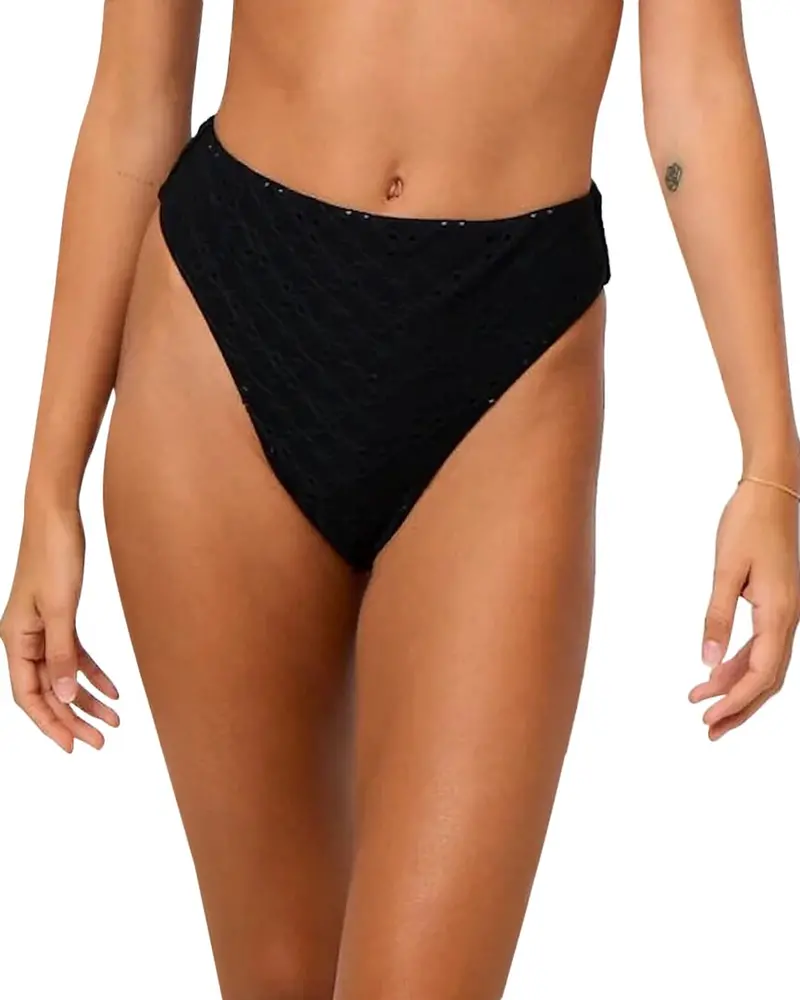 La Porte Monica High-Waisted Cheeky Bikini Bottom 1