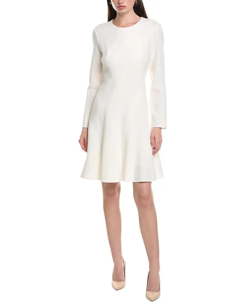 Lafayette 148 New York Flounced Hem Wool Mini Dress 1