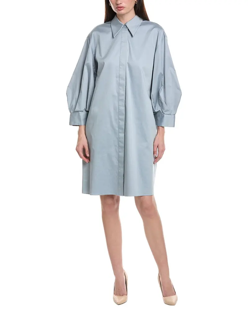 Lafayette 148 New York Lantern Sleeve Shirtdress 1