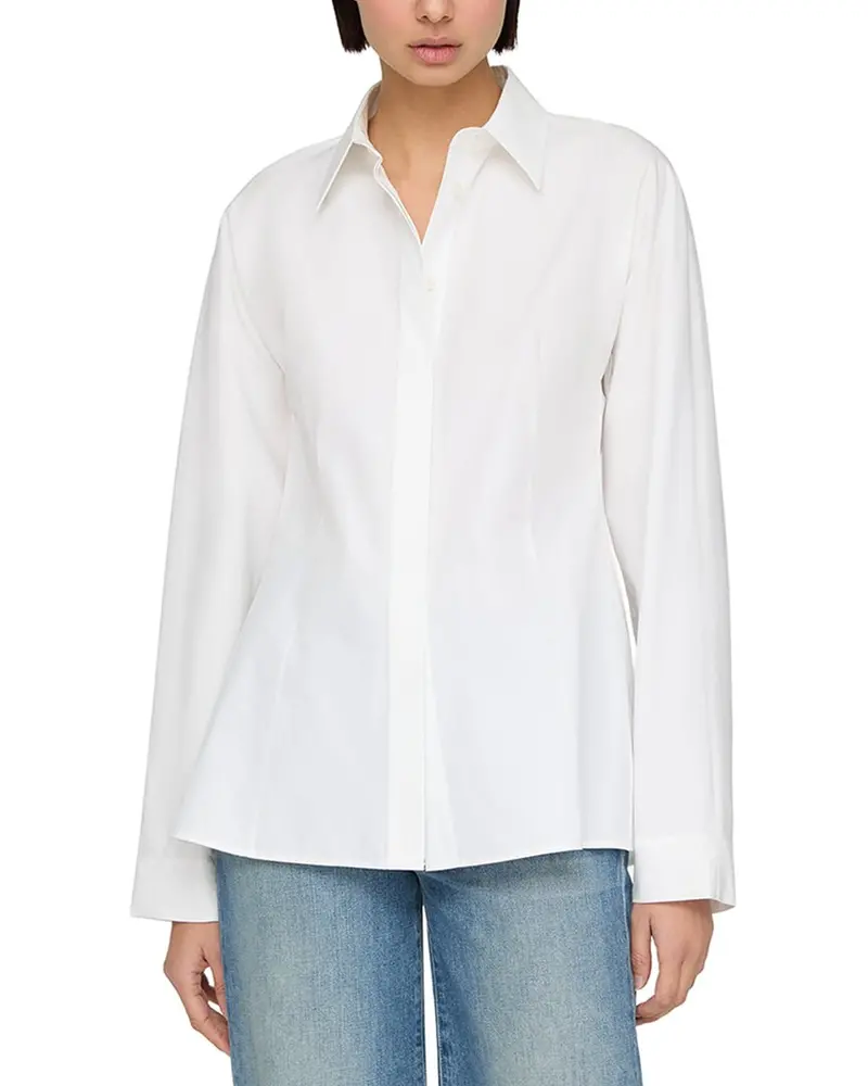 Lafayette 148 New York Petite Pintuck Back Shirt 1