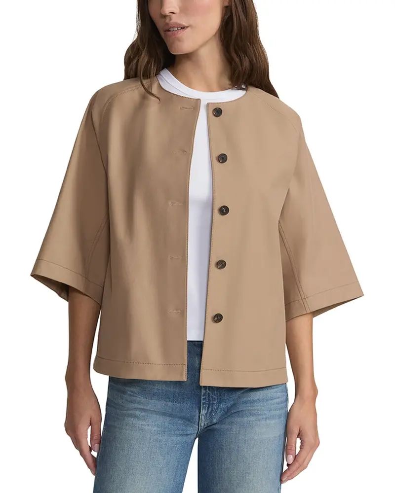 Lafayette 148 New York Plus 3/4- Sleeve Collarless Jacket 1