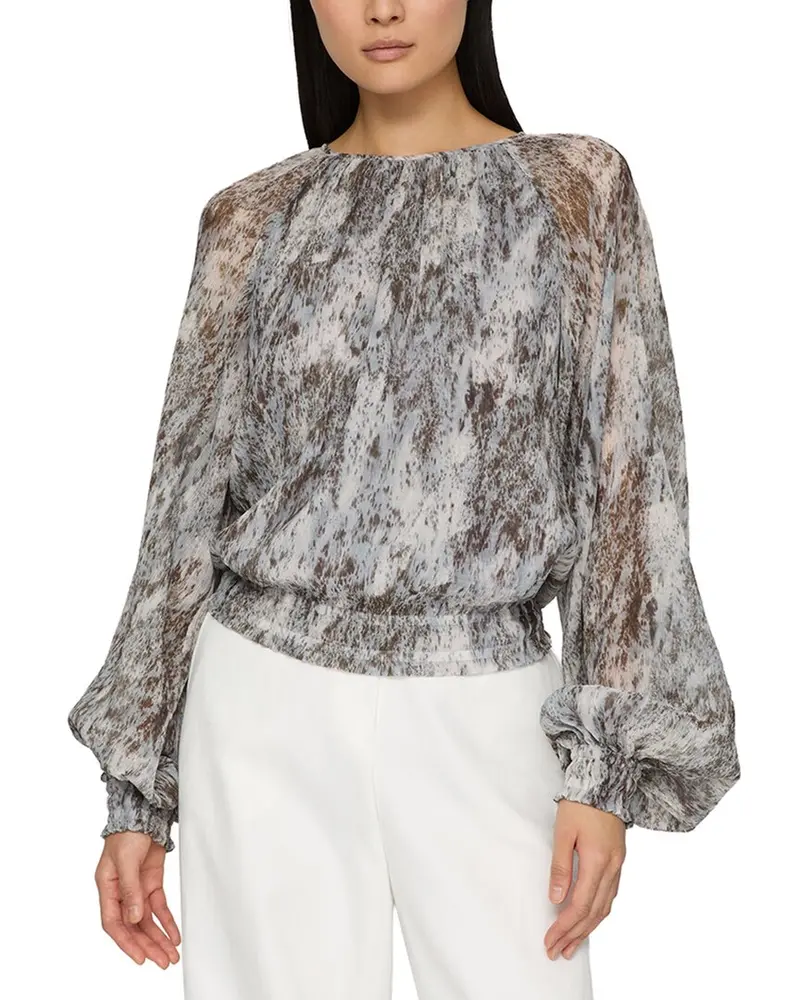 Lafayette 148 New York Plus W Gathered Detail Blouse 1