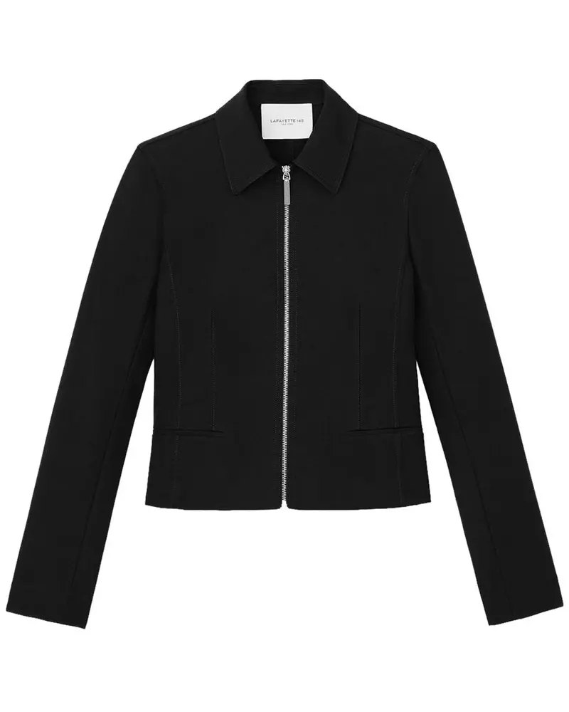 Lafayette 148 New York Plus W Zip Front Tailored Jacket 1