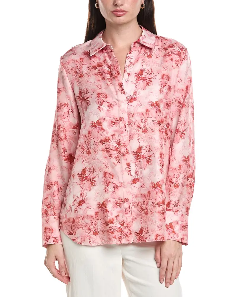 Lafayette 148 New York Scottie Silk Blouse 1