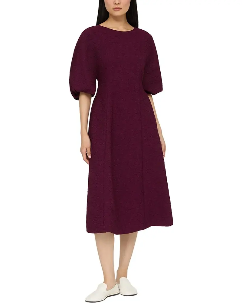 Lafayette 148 New York Short Balloon Sleeve A-Line Dress 1