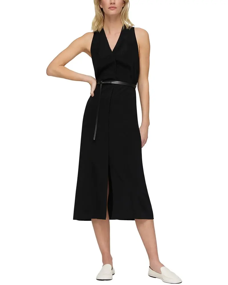 Lafayette 148 New York V-Neck Sleeveless Silk-Blend Dress 1